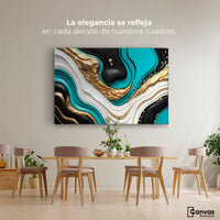 Cuadros Decorativos Canvas Revolution | Elegancia Fluida | Montaje4