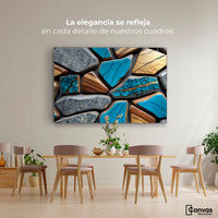 Cuadros Decorativos Canvas Revolution | Elegancia Geologica | Montaje4