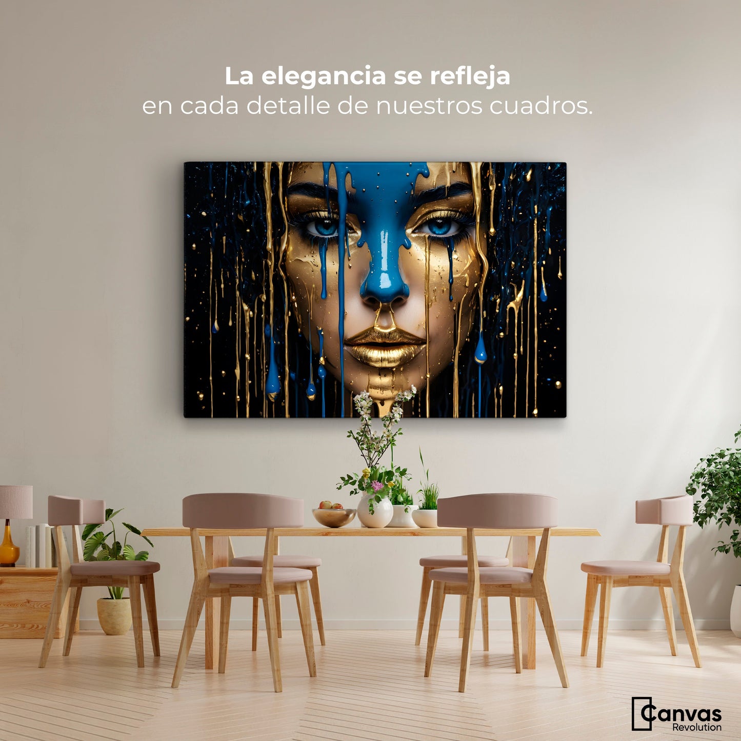 Cuadros Decorativos Canvas Revolution | Elegancia Liquida | Montaje4