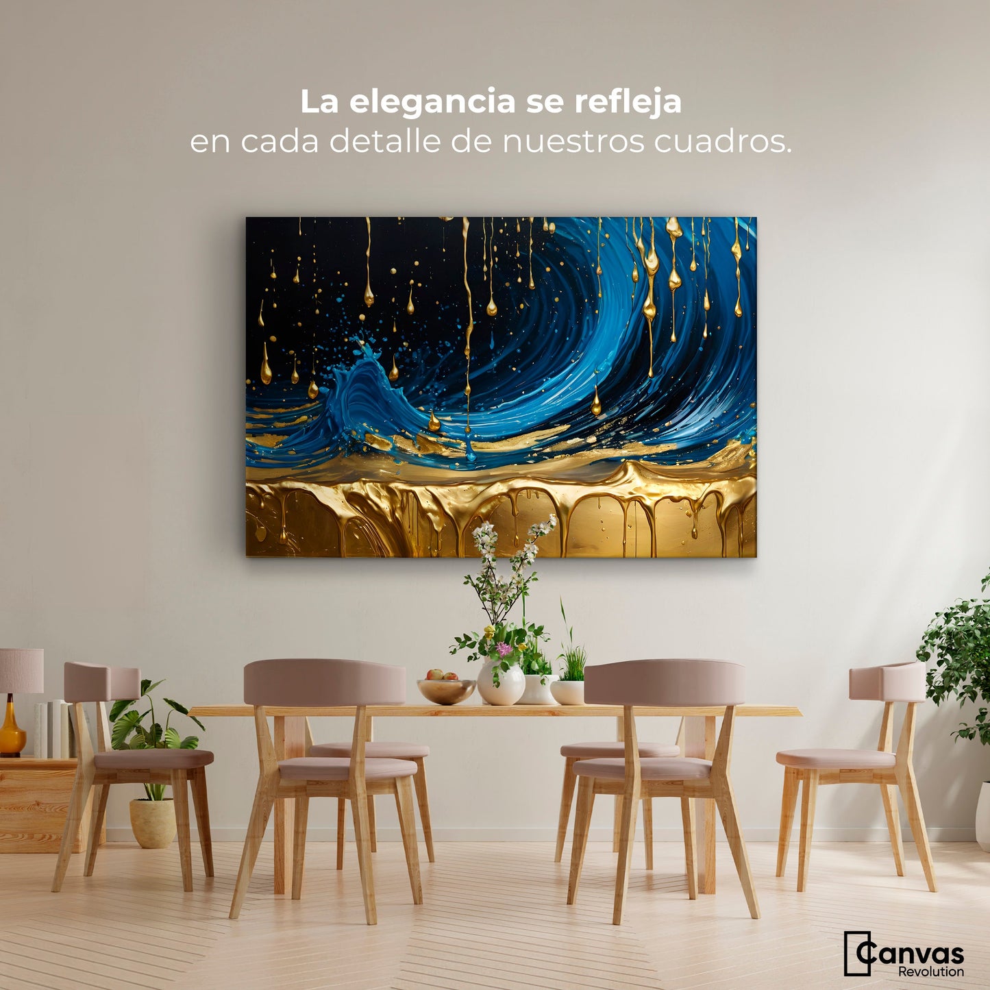 Cuadros Decorativos Canvas Revolution | Elegancia Zafiro | Montaje4