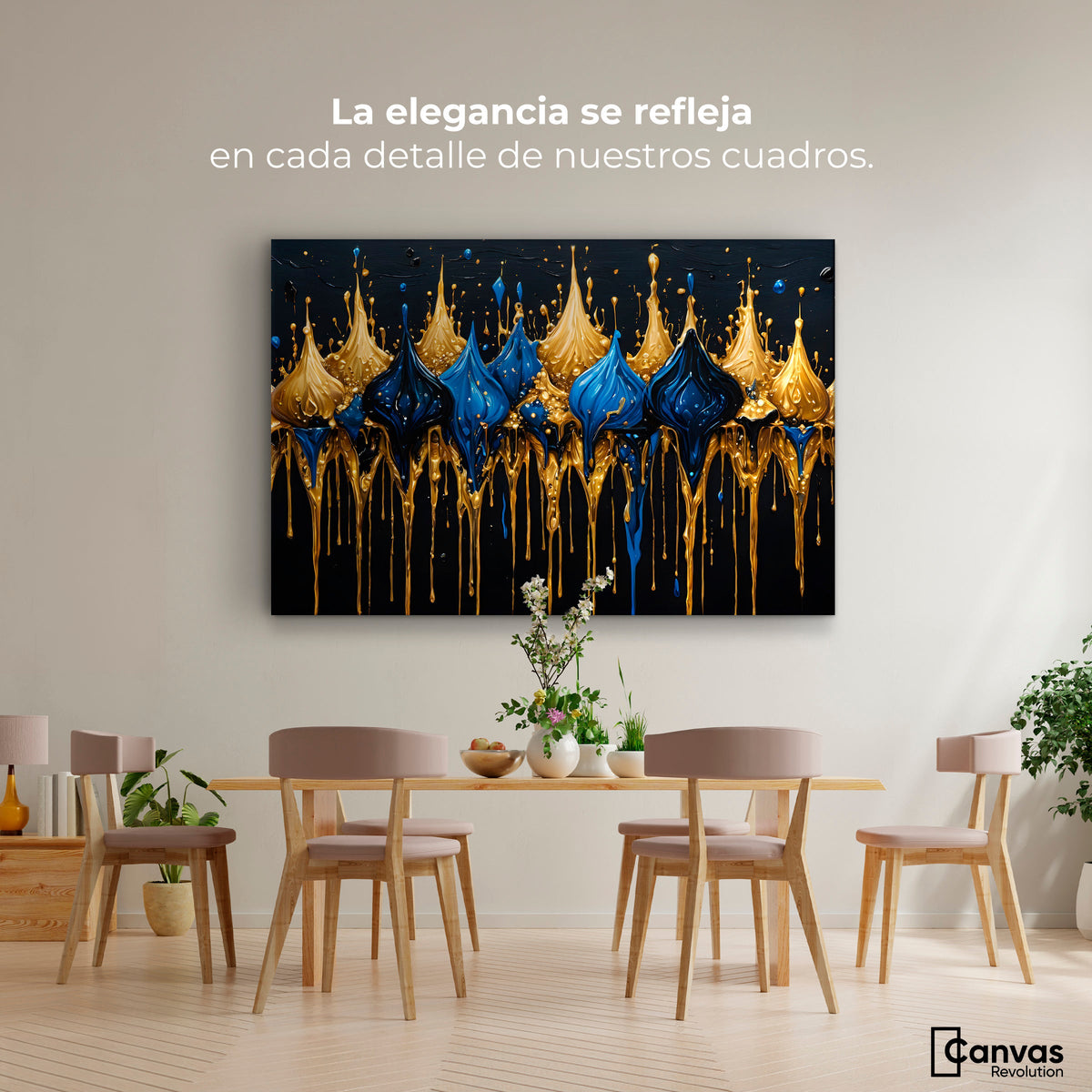 Cuadros Decorativos Canvas Revolution | Esplendor Dorado | Montaje4