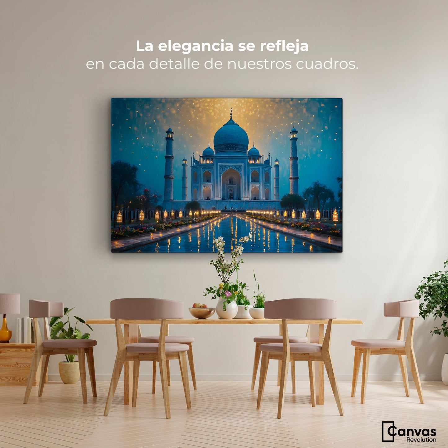 Cuadros Decorativos Canvas Revolution | Estrellas Taj Mahal | Montaje4