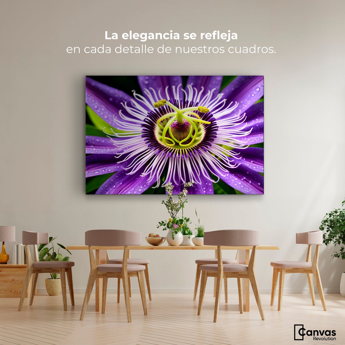 Cuadros Decorativos Canvas Revolution | Flor Pasion Eterna | Montaje4