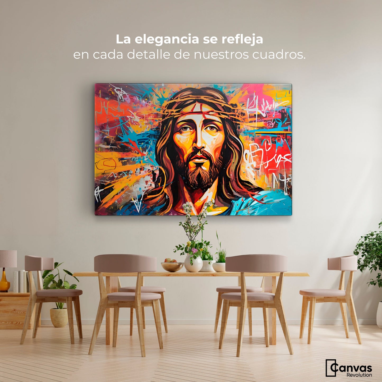 Cuadros Decorativos Canvas Revolution | Grafiti Sagrado | Montaje4