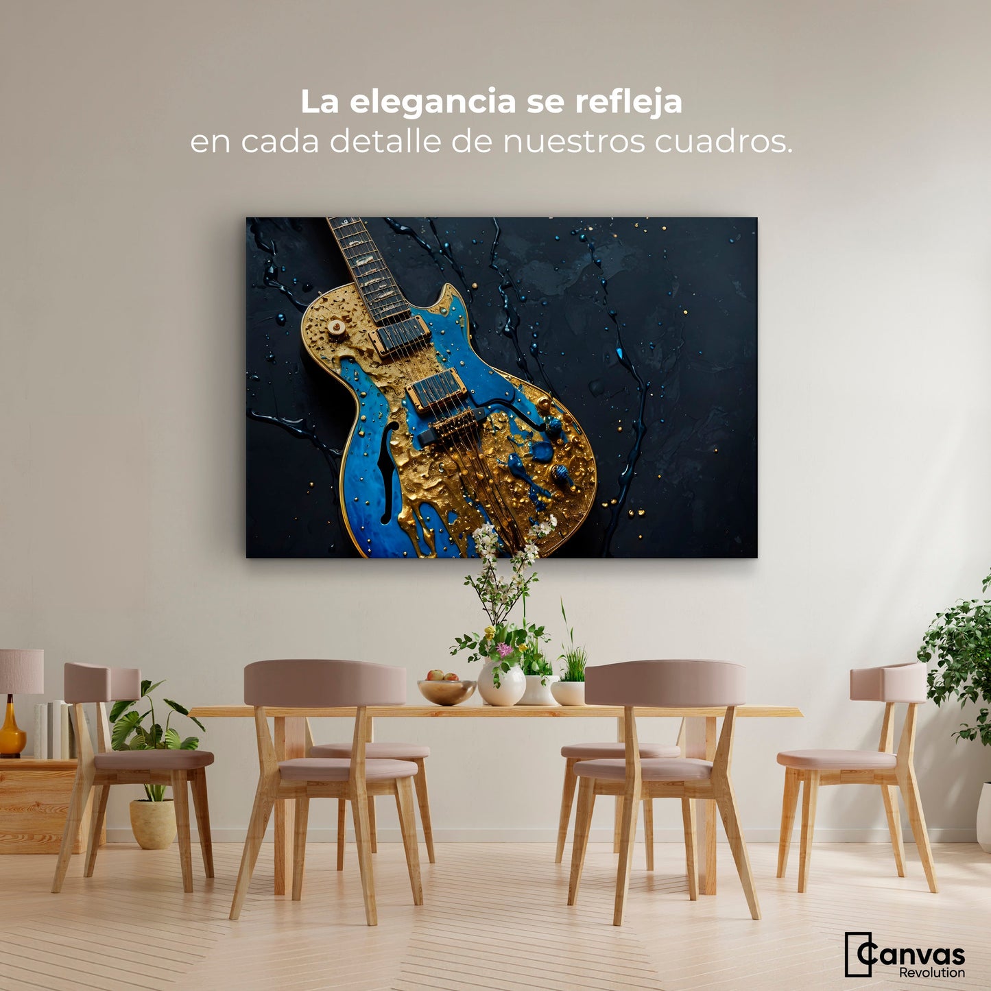 Cuadros Decorativos Canvas Revolution | Guitarra Celestial | Montaje4