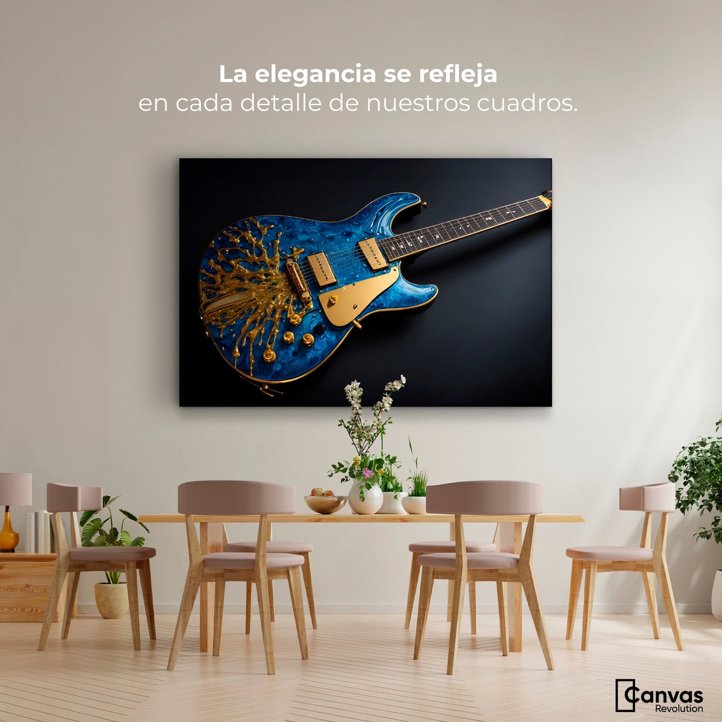 Cuadros Decorativos Canvas Revolution | Guitarra Estelar | Montaje4