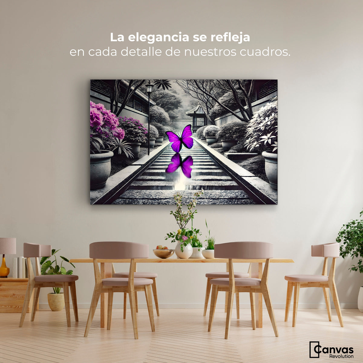Cuadros Decorativos Canvas Revolution | Jardin En Vuelo | Montaje4