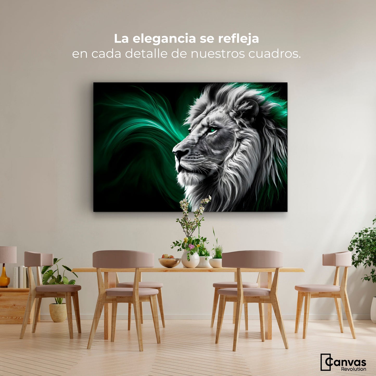 Cuadros Decorativos Canvas Revolution | Leon Radiante | Montaje4