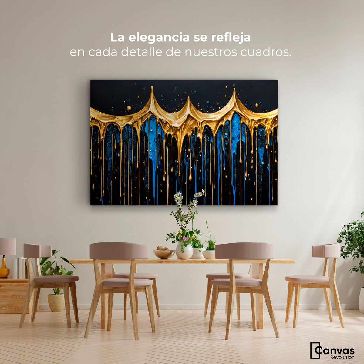 Cuadros Decorativos Canvas Revolution | Lluvia Brillante | Montaje4
