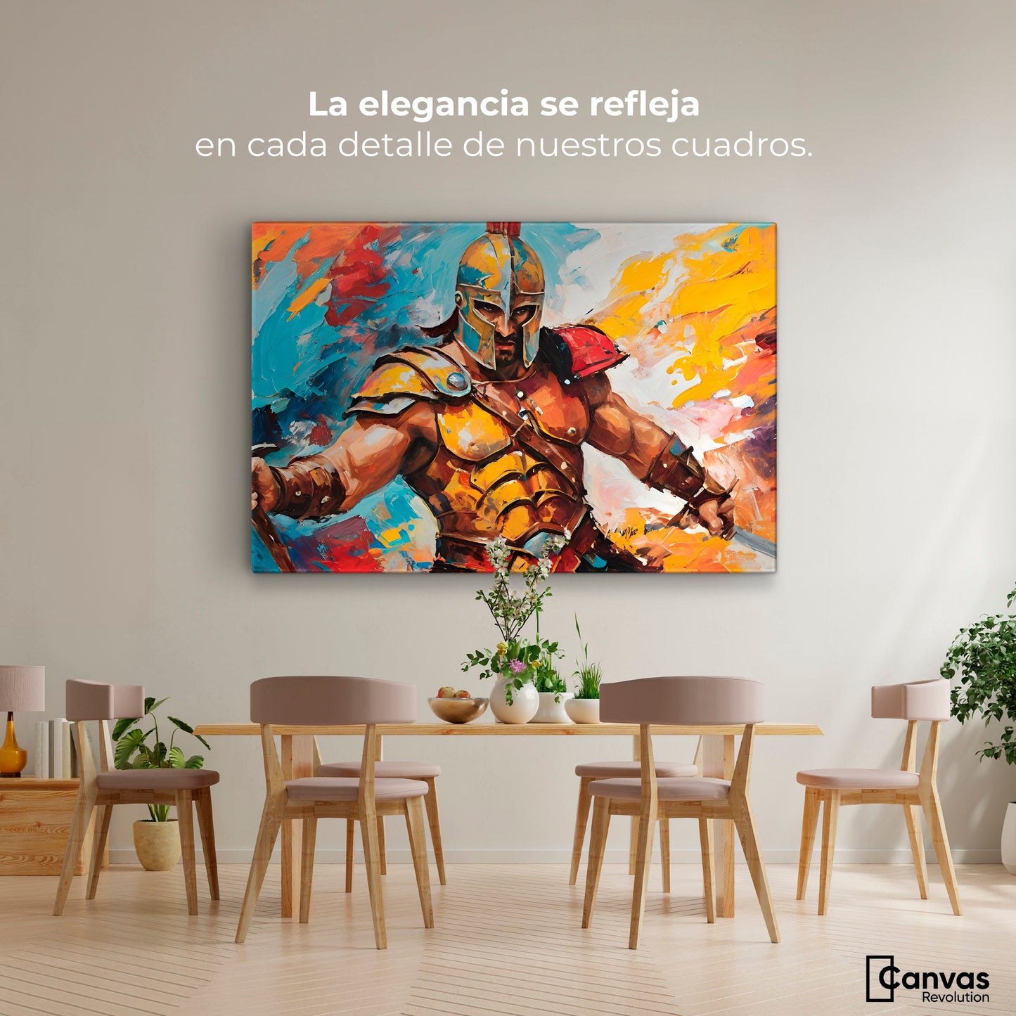 Cuadros Decorativos Canvas Revolution | Lucha Espartana | Montaje4