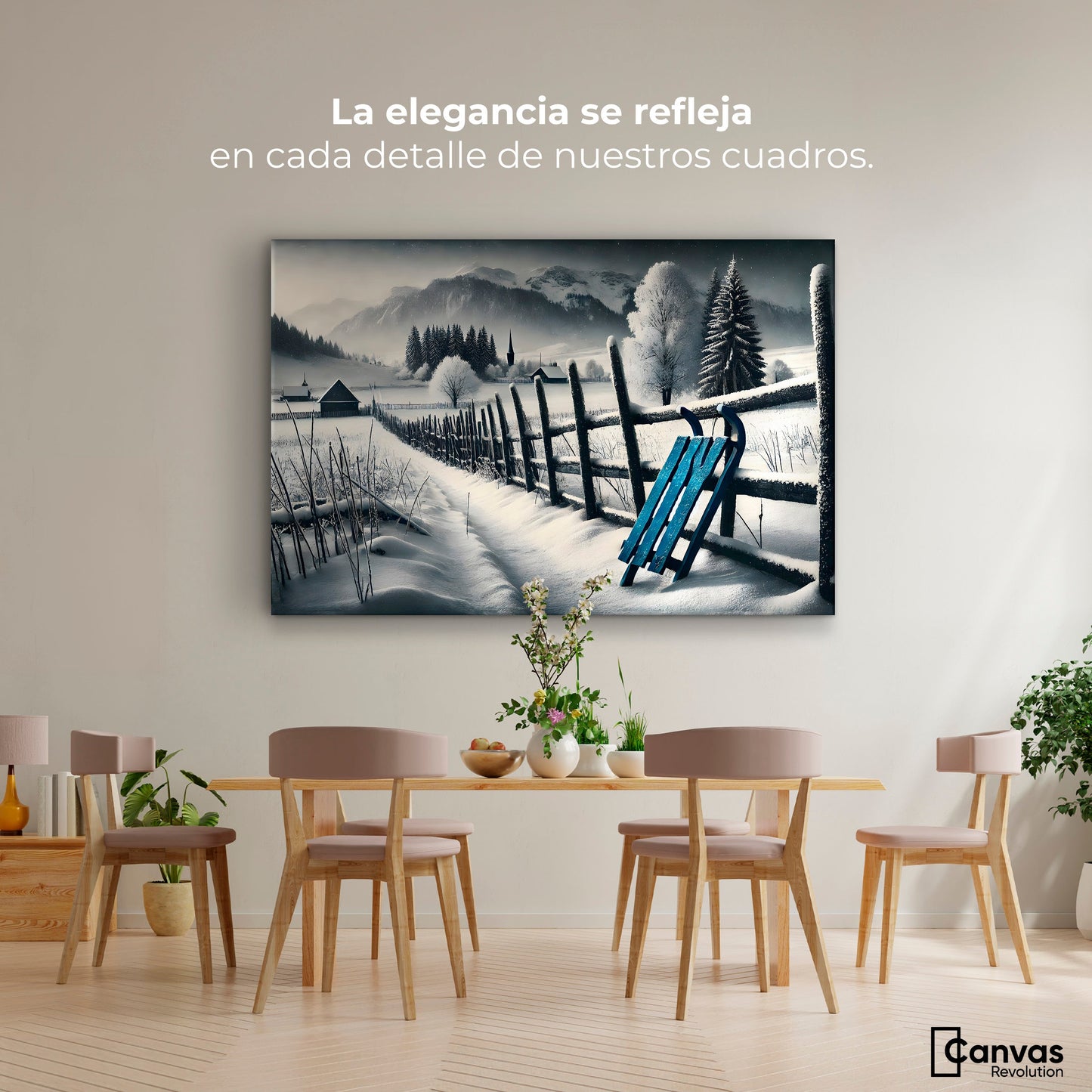 Cuadros Decorativos Canvas Revolution | Luz De Madera | Montaje4