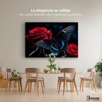Cuadros Decorativos Canvas Revolution | Mariposa Nocturna | Montaje4