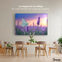 Cuadros Decorativos Canvas Revolution | Mariposa Y Lavanda | Montaje4