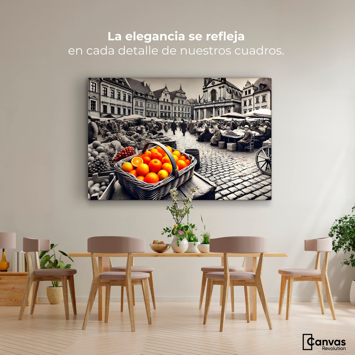 Cuadros Decorativos Canvas Revolution | Mercado Naranja | Montaje4