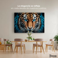 Cuadros Decorativos Canvas Revolution | Mirada Azul Salvaje | Montaje4