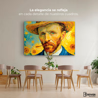 Cuadros Decorativos Canvas Revolution | Nocturno De Girasol | Montaje4