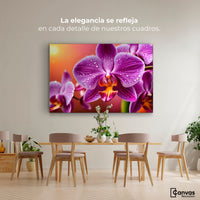 Cuadros Decorativos Canvas Revolution | Orquidea Morada Sol | Montaje4