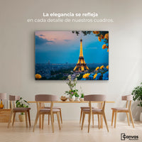 Cuadros Decorativos Canvas Revolution | Paris Crepuscular | Montaje4