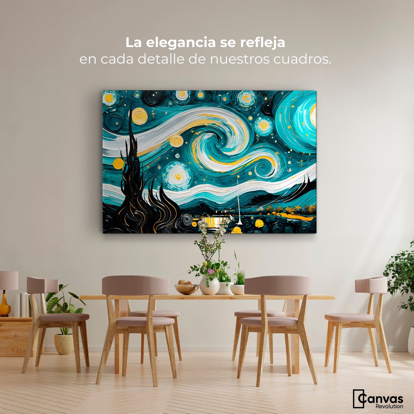 Cuadros Decorativos Canvas Revolution | Paz Estrellada | Montaje4
