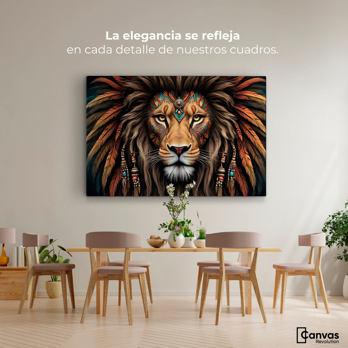 Cuadros Decorativos Canvas Revolution | Realeza Salvaje | Montaje4
