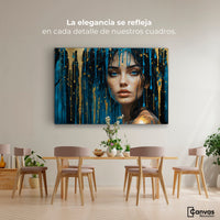 Cuadros Decorativos Canvas Revolution | Reflejos Dorados | Montaje4