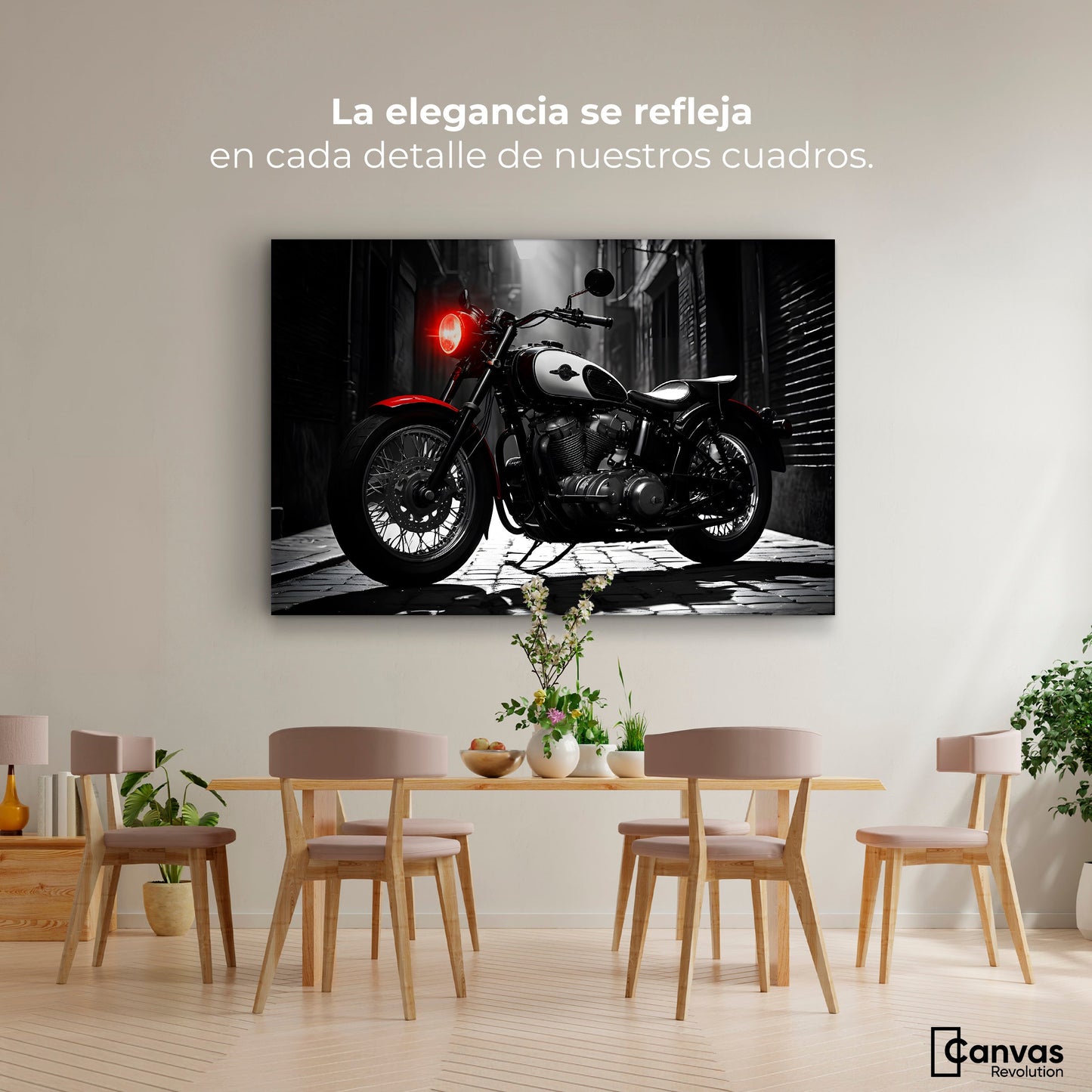 Cuadros Decorativos Canvas Revolution | Resplandor Vintage | Montaje4