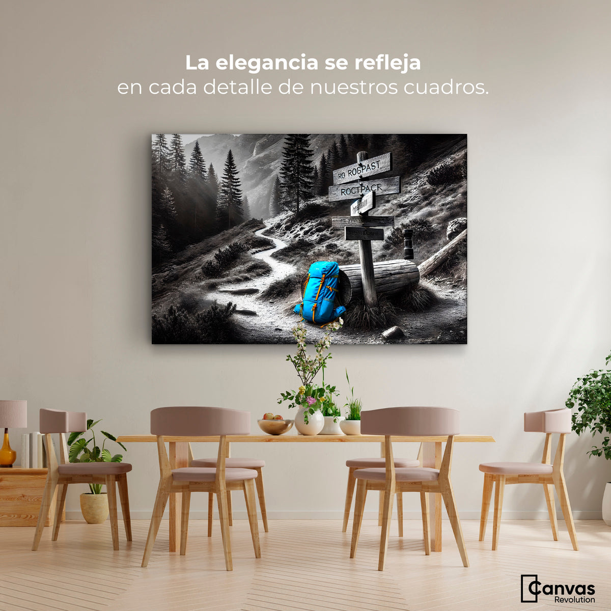 Cuadros Decorativos Canvas Revolution | Rumbo Al Bosque | Montaje4