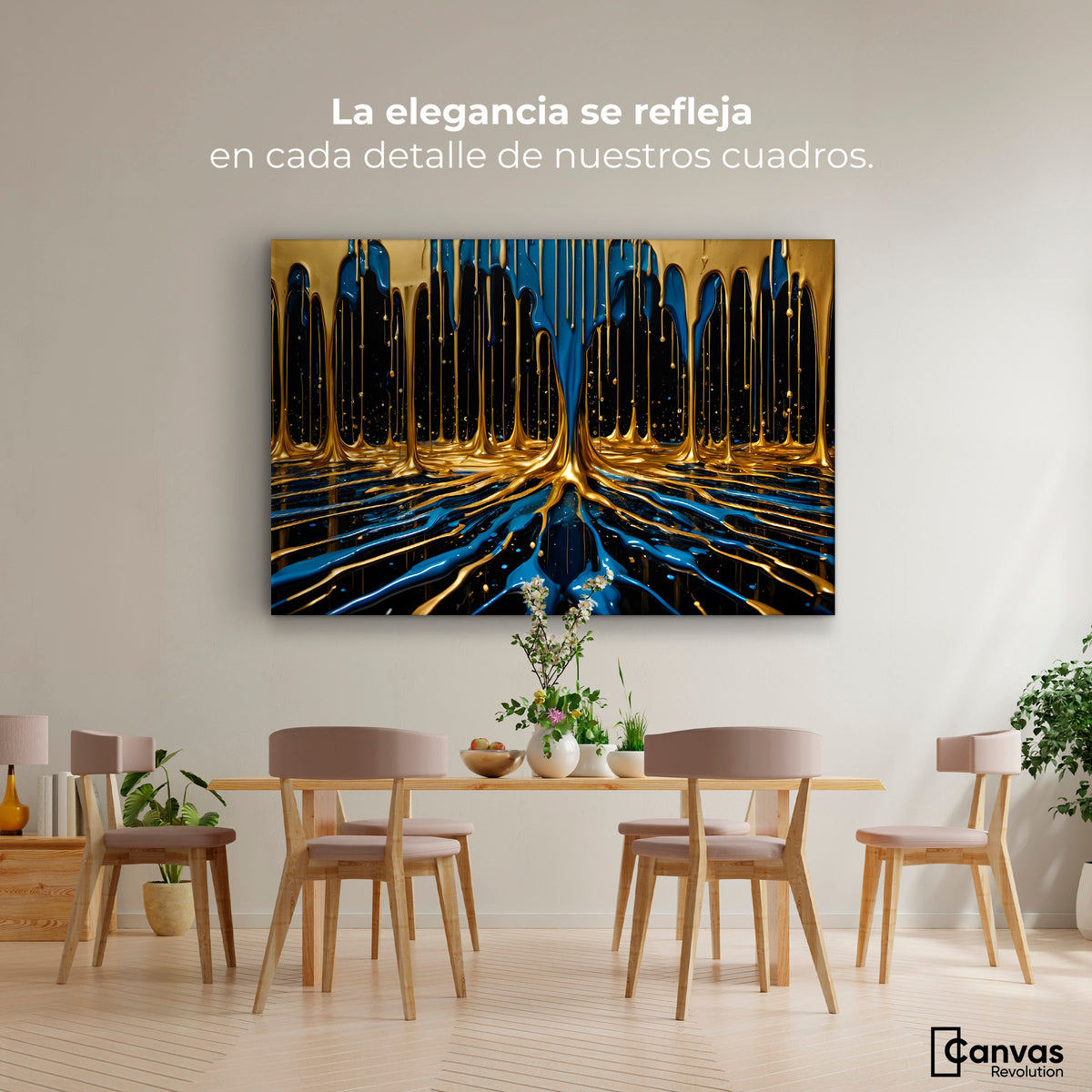 Cuadros Decorativos Canvas Revolution | Simetria Liquida | Montaje4