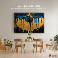 Cuadros Decorativos Canvas Revolution | Sinfonia Dorada | Montaje4