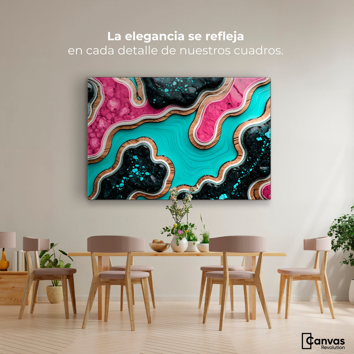 Cuadros Decorativos Canvas Revolution | Susurros Metalicos | Montaje4
