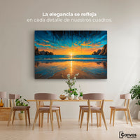 Cuadros Decorativos Canvas Revolution | Tranquilidad Dorada | Montaje4