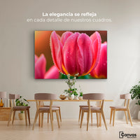 Cuadros Decorativos Canvas Revolution | Tulipan Rosa Eterno | Montaje4