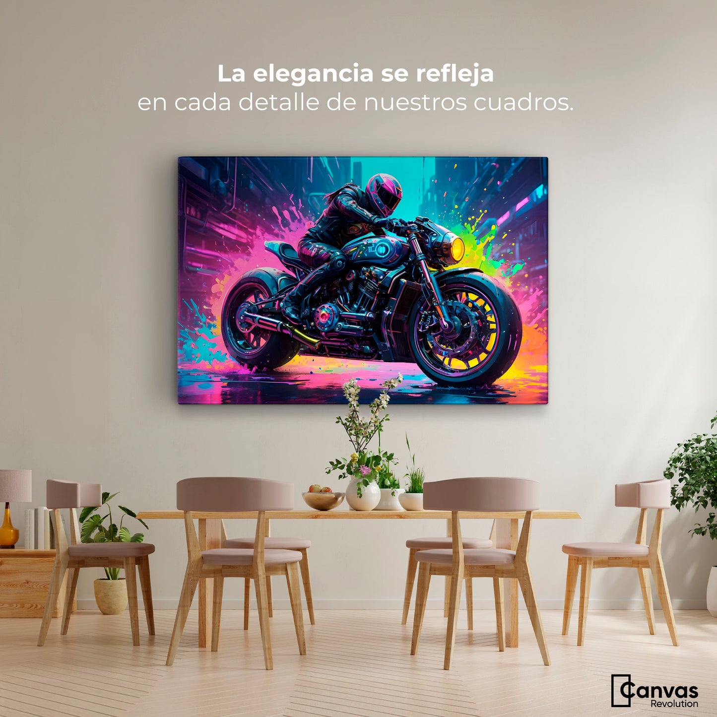 Cuadros Decorativos Canvas Revolution | Velocidad Luminosa | Montaje4