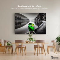 Cuadros Decorativos Canvas Revolution | Verde En El Lago | Montaje4