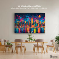 Cuadros Decorativos Canvas Revolution | Vibrancia Nocturna | Montaje4