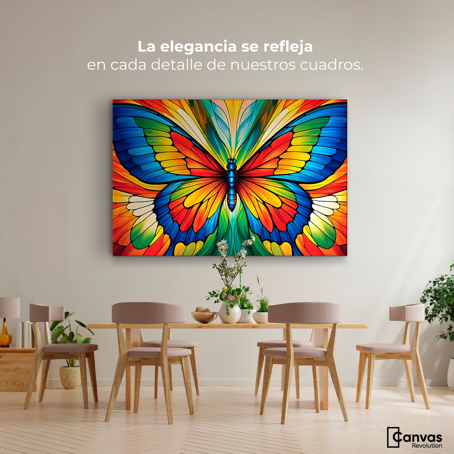 Cuadros Decorativos Canvas Revolution | Vuelo Fragmentado | Montaje4