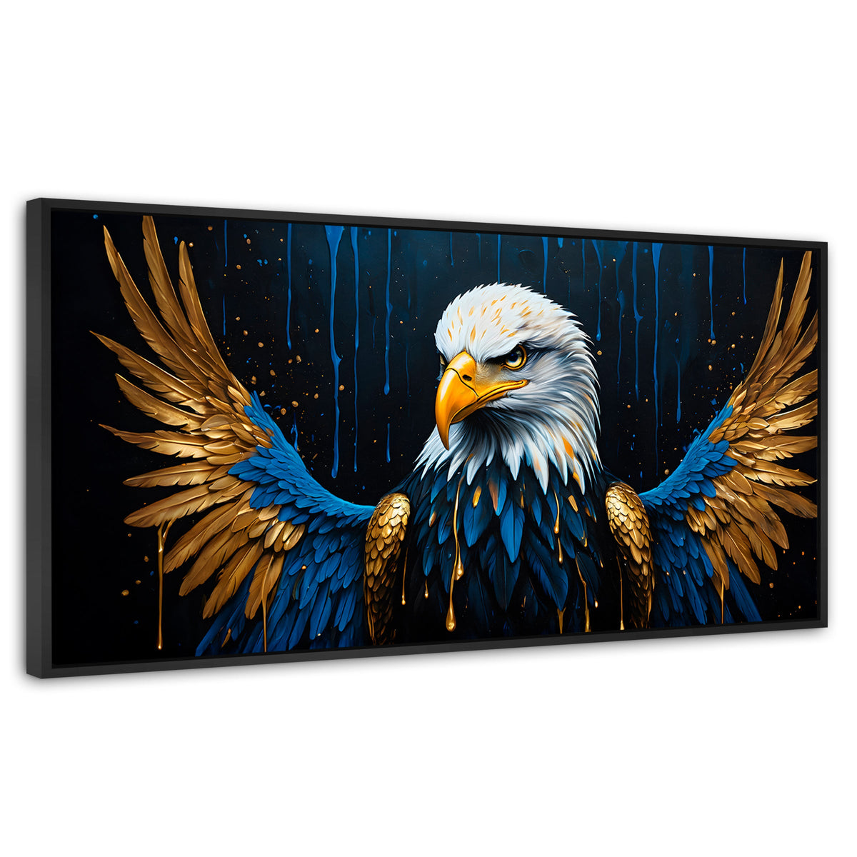 Cuadros Decorativos Canvas Revolution | Abrazo Majestuoso | Panoramico | Portada | Marco Plateado