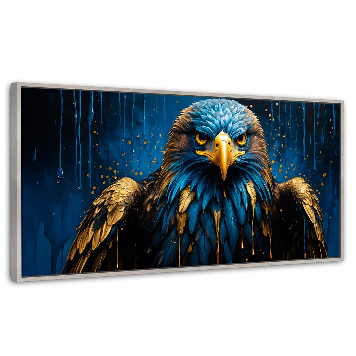 Cuadros Decorativos Canvas Revolution | Aguila Vibrante | Panoramico | Portada | Marco Blanco
