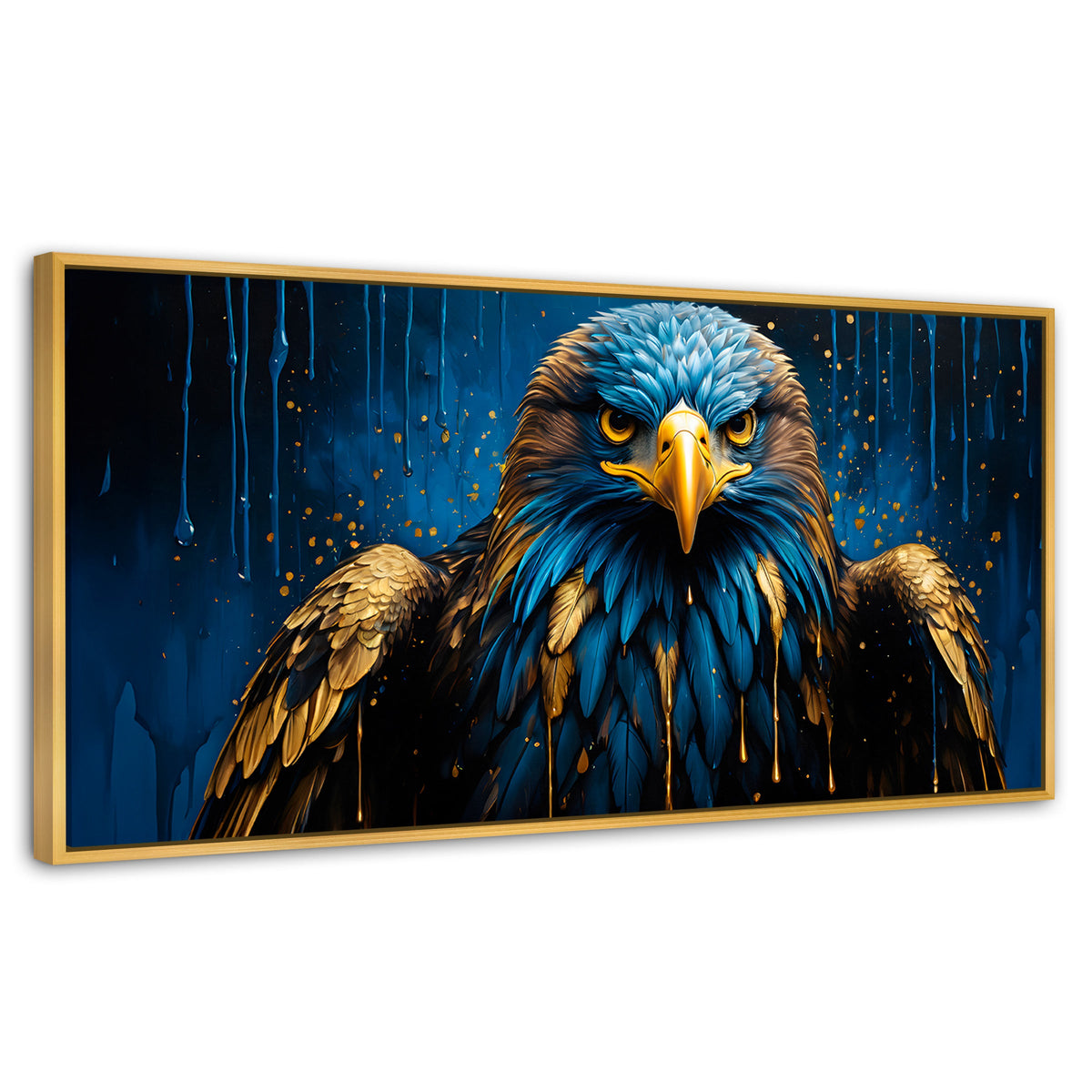 Cuadros Decorativos Canvas Revolution | Aguila Vibrante | Panoramico | Portada | Marco Madera