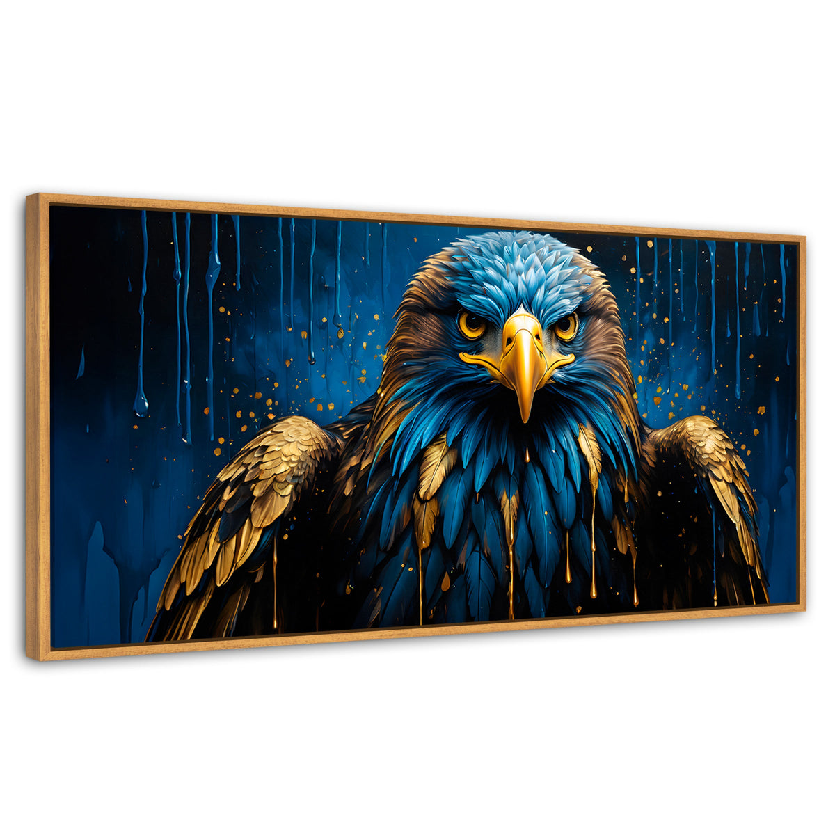Cuadros Decorativos Canvas Revolution | Aguila Vibrante | Panoramico | Portada | Marco Negro