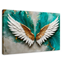 Cuadros Decorativos Canvas Revolution | Alas Angel Aqua | Rectangular | Portada | Marco SinMarco