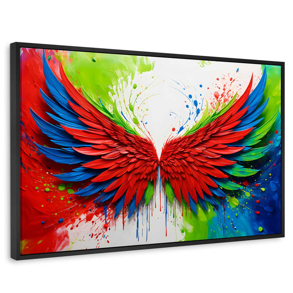 Cuadros Decorativos Canvas Revolution | Alas Angel Brillo | Rectangular | Portada | Marco Negro