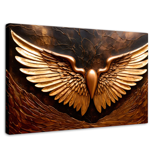 Cuadros Decorativos Canvas Revolution | Alas Angel Cobre | Rectangular | Portada | Marco SinMarco