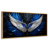 Cuadros Decorativos Canvas Revolution | Alas Angel Cosmico | Panoramico | Portada | Marco Negro