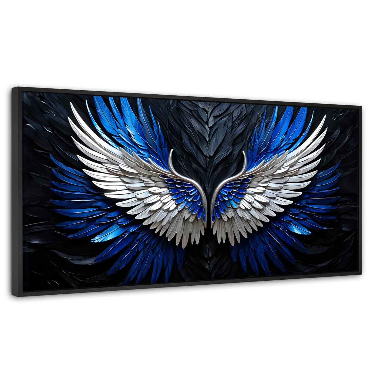 Cuadros Decorativos Canvas Revolution | Alas Angel Cosmico | Panoramico | Portada | Marco Plateado