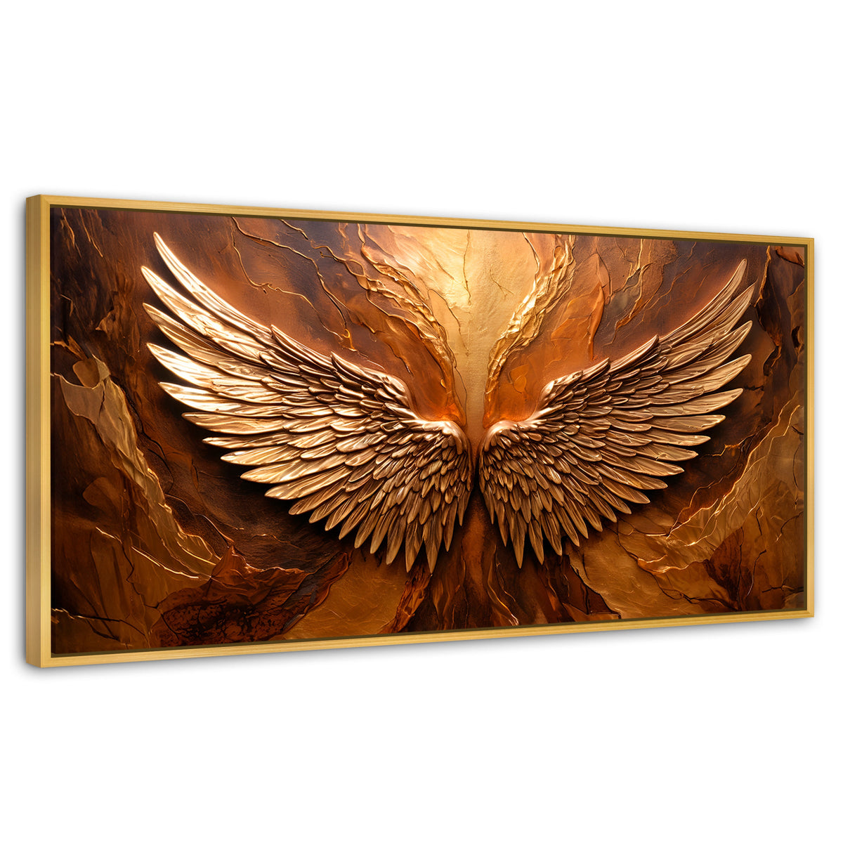 Cuadros Decorativos Canvas Revolution | Alas Angel Divino | Panoramico | Portada | Marco Madera