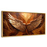 Cuadros Decorativos Canvas Revolution | Alas Angel Divino | Panoramico | Portada | Marco Madera