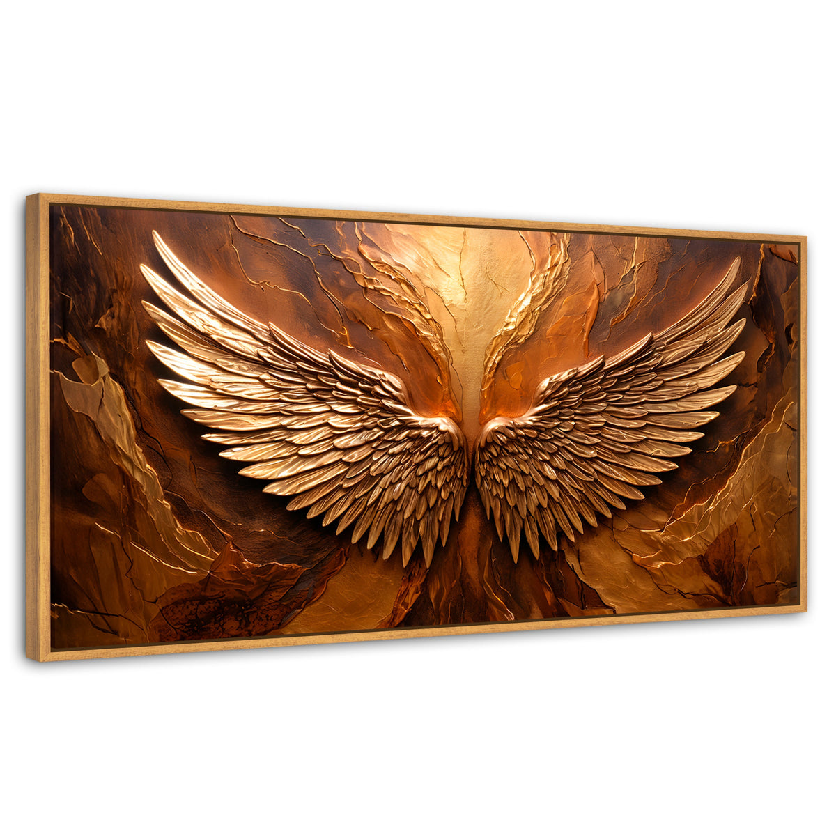 Cuadros Decorativos Canvas Revolution | Alas Angel Divino | Panoramico | Portada | Marco Negro