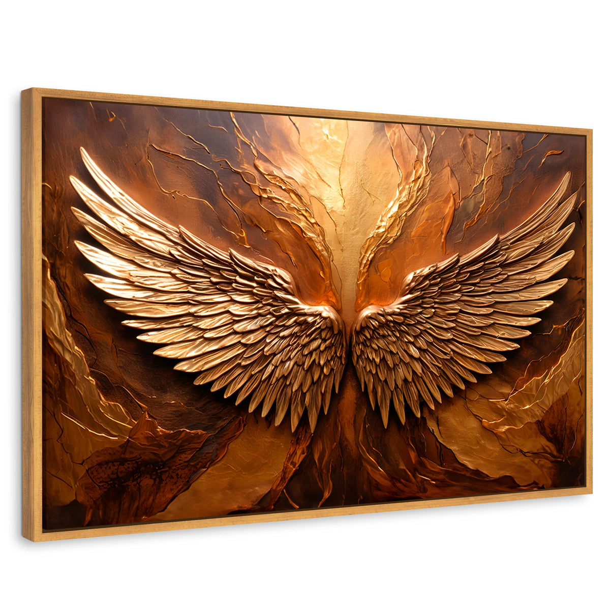 Cuadros Decorativos Canvas Revolution | Alas Angel Divino | Rectangular | Portada | Marco Madera