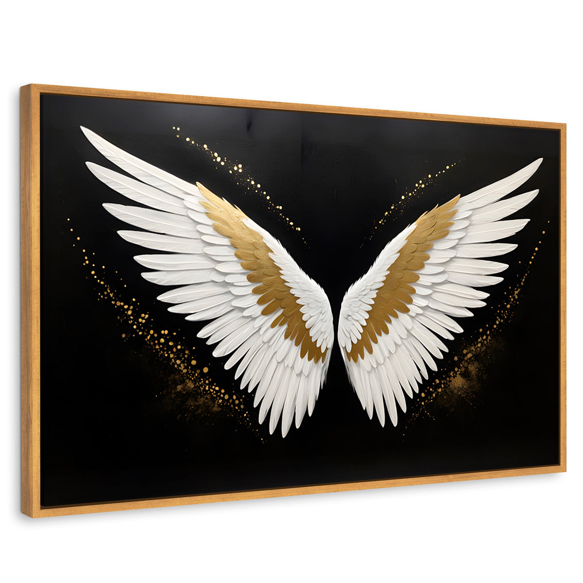 Cuadros Decorativos Canvas Revolution | Alas Angel Eleganza | Rectangular | Portada | Marco Madera